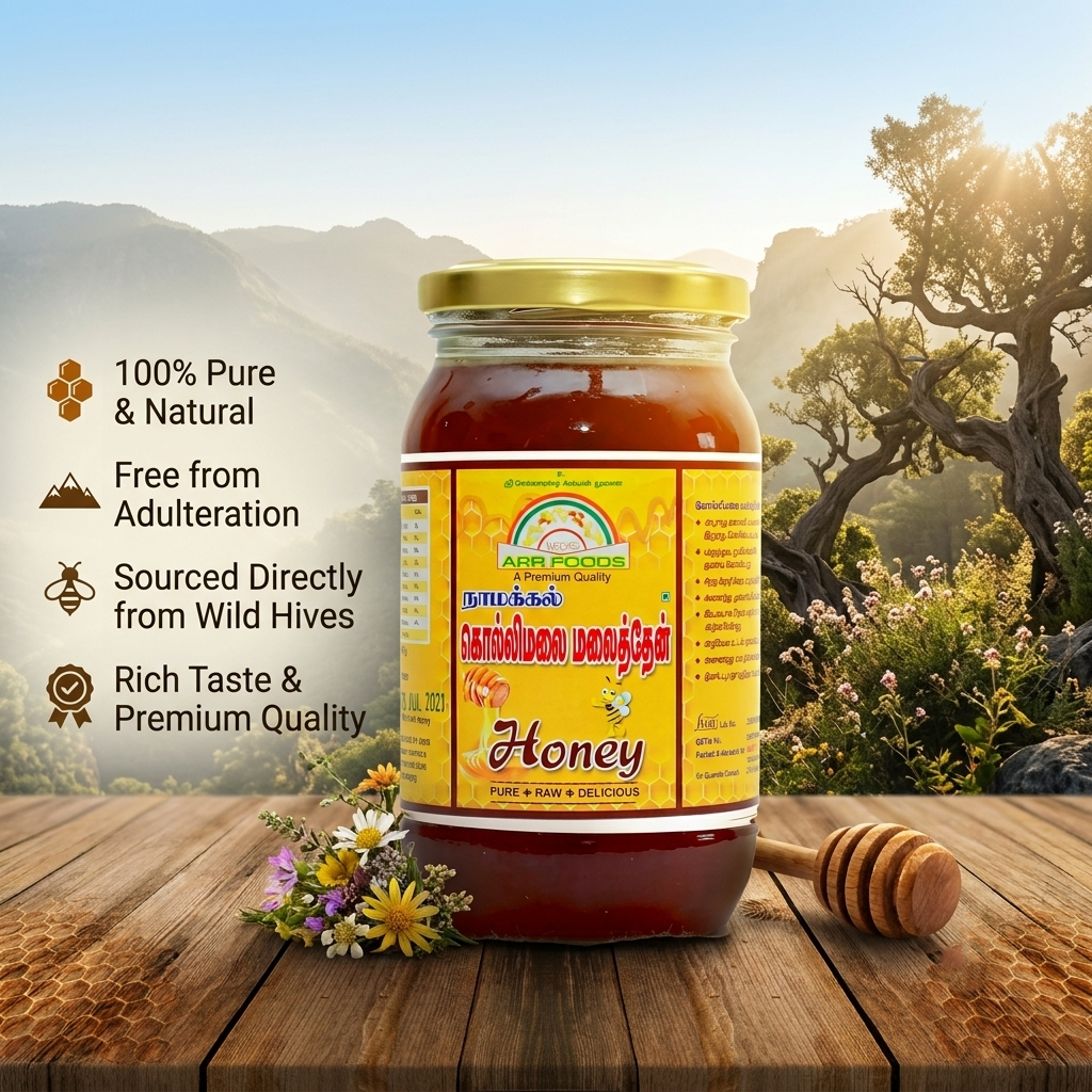 Kollimalai wild honey jar
